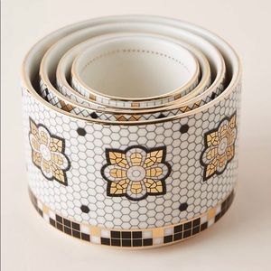 Anthropologie Bistro Tile Ceramic Measuring Cups NWT